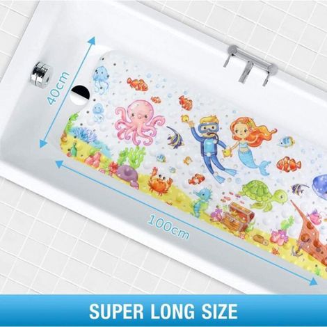 Tapis de bain antidérapant 100 x 40 cm avec 200 ventouses, en PVC, pour voiture (1/5)