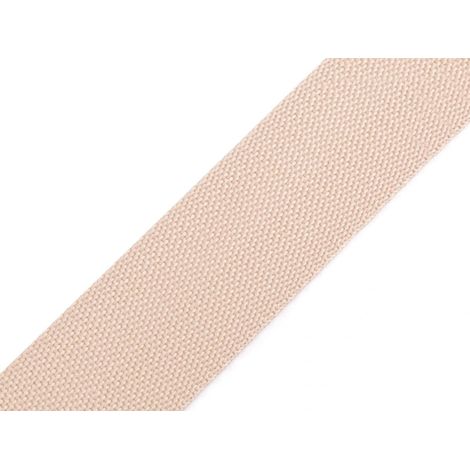 Sangle en polypropylène, Largeur 50 mm, Longueur 25 mètre, Sac à Dos Corde Meuble Chaise mercerie vêtement, Beige Clair