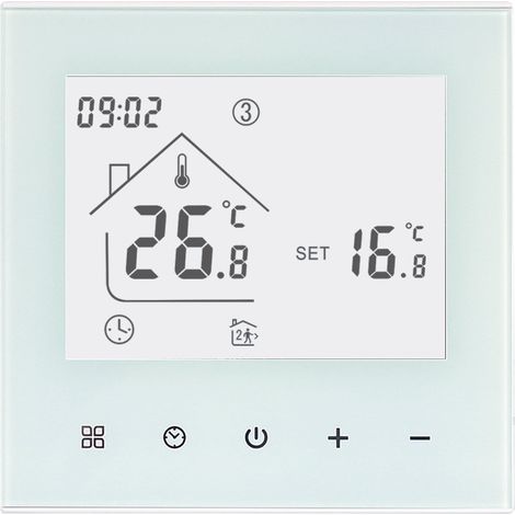Thermostat WiFi Programmable Blanc pour Chauffage Blanc