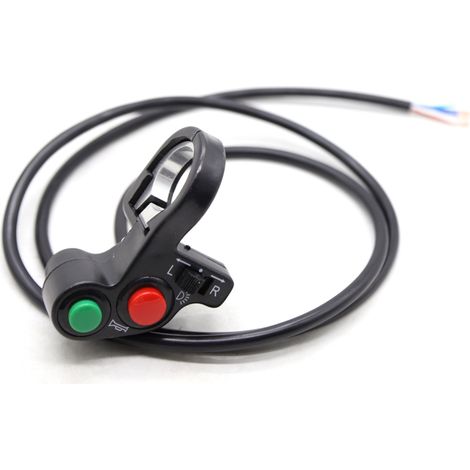 Interruptor de faros de aluminio para motocicletas con intermitentes, claxon y selector multifunción. Interruptor fijo. (1/5)