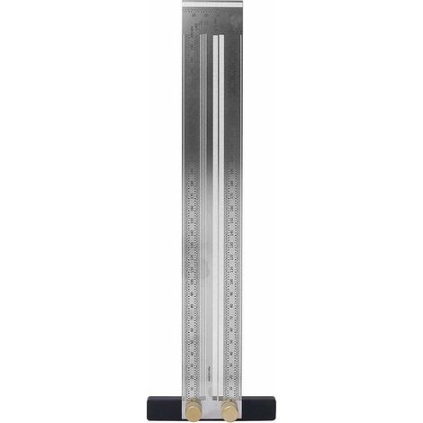 royaluxe - Règle de traçage en acier inoxydable, type T, règle de marquage, règle de précision Outil de mesure de charpentier pour le positionnement et le marquage de mortaises de menuiserie(300mm) (1/5)