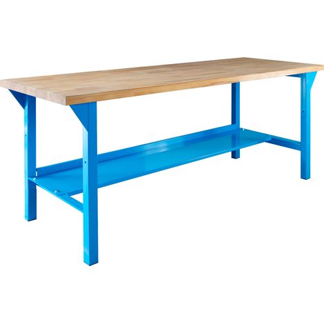 ADB Werkbank Arbeitstisch Werktisch Tisch 150 oder 200 cm Länge 75 cm Höhe Blau