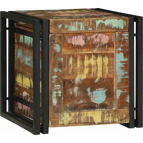 Boîte de rangement-Coffre de rangement-Stockage Rangement 40 x 40 x 40 cm Bois d'acacia massif 814893 (1/5)