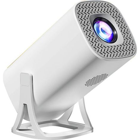 Projecteur 1080p WiFi BT5.2 Android 14, rotation à 180°, écran de 120 pouces, fonction miroir, haut-parleur intégré, correction automatique du trapèze, compatible avec boîtier TV, ordinateur et clé US (1/5)