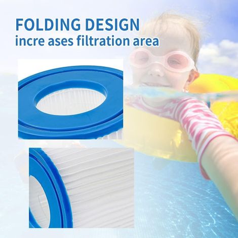YanBan Filtre de Piscine Compatible avec PureSpa Type S1 la Cartouche de Filtre de Pompe à Cartouche de Rechange, Paquet de 4 filtres de piscines à Source Chaude (4,2 x 2,8 Pouces) (1/4)