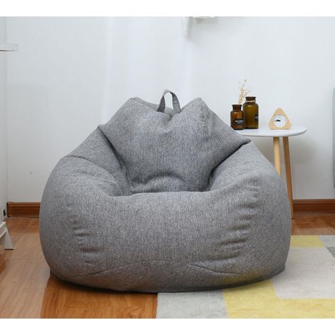 Pouf pour adulte, canapé, housse intérieure, chaise longue paresseuse, sans remplissage (1/2)