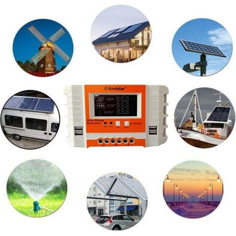 Regolatore di carica solare fotovoltaico 40 amper 12v24v 4 usb-GKF4012