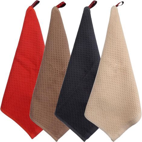 Set of 4 microfiber kitchen and bathroom towels for quick hand drying (1/5)