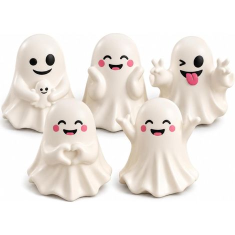 5 Stück Décoration Fantôme Halloween, Figur d'automne Fantômes als praktisches Deko-Zubehör, schnelle Montage (1/5)
