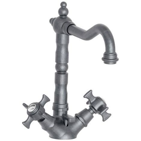 LAVABO CHAMBORD BEC POTENCE MOBILE METAL BROSSE +Vidage - CRISTINA ONDYNA CH11177