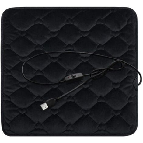 Coussin de siège de voiture chauffant USB, coussin chauffant électrique 5V, housse chauffante antidérapante pour chaise, chaise de bureau chaude d'hiver, canapé de maison (1/5)