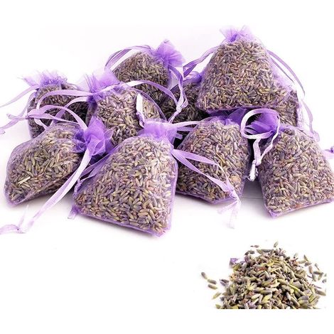 6 sachets parfumés à la lavande, lavande séchée, sachet parfumé pour armoire, sachet de lavande pour lotion (1/5)
