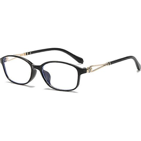 Lunettes de lecture anti-lumière bleue, verres optiques, correction de +100 à +400 degrés, unisexe, noires, angle de vision de 100 degrés. (1/3)