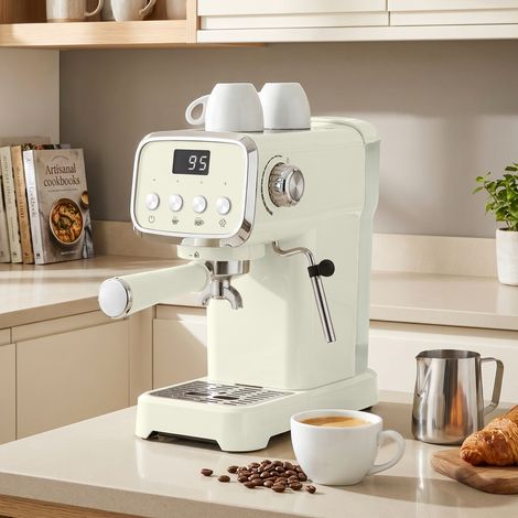 Machine à espresso 20 bars avec mousseur à lait, réservoir d'eau amovible 1,2L (1/5)