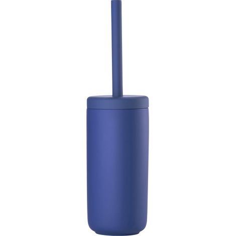 Brosse Toilettes WC 10 x 38,7 cm Grés Design Japonais Élégant Coupe Interne pour Drainage Bleu Indigo (1/5)