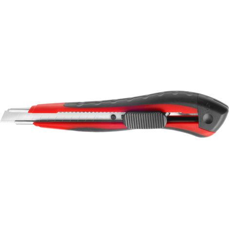 Facom – Cutter charge légère 9 mm – Lame cassable rétractable – Couteau de sécurité ergonomique pour espaces confinés – Prise en main souple