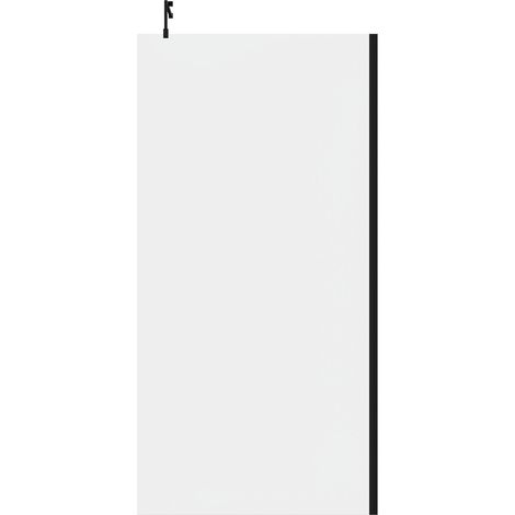 Colore 10mm Clear Glass Matt Black 2000mm x 1000mm Walk In Shower Screen including Wall Channel and Support Bar (1/3)