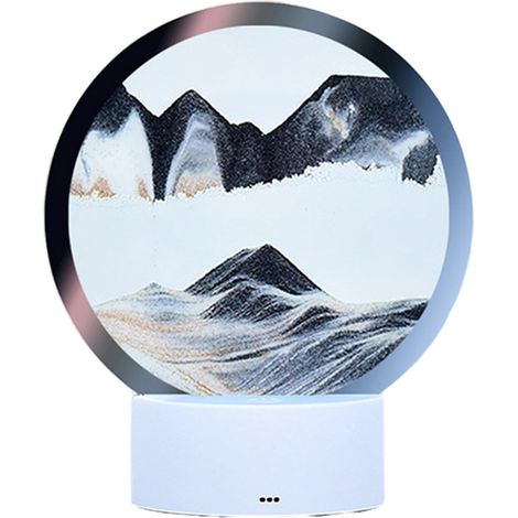 Lampe à sable mouvant 3D sur pied avec lumière, décoration de bureau personnalisée, cadeau idéal pour un anniversaire ou Noël, pour tables, meubles, chambre, salon, fêtes, en verre (1/5)