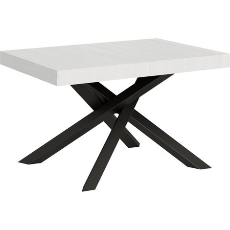 Tavolo allungabile 90x140/244 cm Volantis Bianco Frassino telaio Antracite