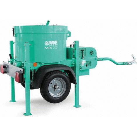 Imer – Malaxeur thermique HONDA GXV 160 – Puissance 3,2 kW – Capacité 200L – Vitesse 31 tr/min – Pour chantiers humides (1/2)