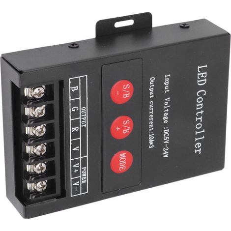 Contrôleur LED RGB sans fil haute puissance, coque en fer, 15 modes de lumières colorées pour KTV, hôtel, maison (1/5)