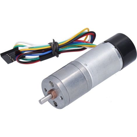 Moteur à Engrenages DC avec Encodeur JGA25‑371, 24V 130RPM, pour Robotique et Signal de Retour de Vitesse (1/5)