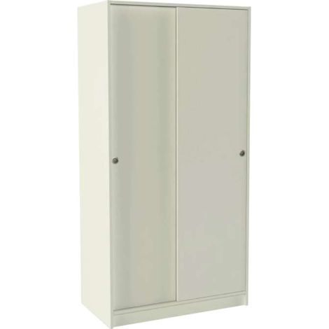 Armario 2 puertas correderas color acabado blanco 180 cm(alto)89,6 cm(ancho)50 cm(fondo)
