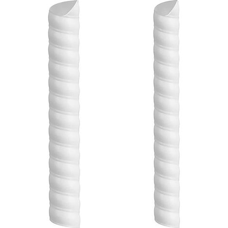 Protectores de árboles en espiral, paquete de 2 - [Sin marca] - Modelo estándar - Reutilizables y versátiles (Plástico, 5x40cm + 4x40cm, Blanco/Negro/Amarillo/Naranja/Gris) (1/5)