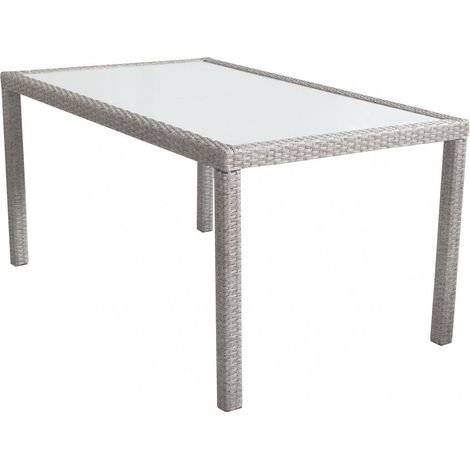 Tavolo Azore 150x90 cm in Wicker Grigio (1/5)