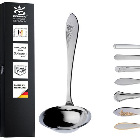 Cuillère à sauce I Louche pour soupe I Couverts en acier inoxydable I Louche à sauce I Passe au lave-vaisselle I Fabriqué en Allemagne (1/4)