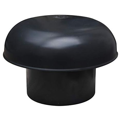FIRST PLAST CDV100A Cappello di Ventilazione Testa Esalatore, nero, diametro 100 mm (1/4)