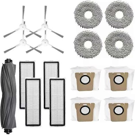 Seitenbürste, Filter, Wischmopp, Staubbeutel, Abdeckung und Bürsten für Bot L10s Pro - Komplettes Wartungsset, kompatible Ersatzteile für Saugroboter, Reinigungszubehör, einfacher Austausch, für den H (1/5)