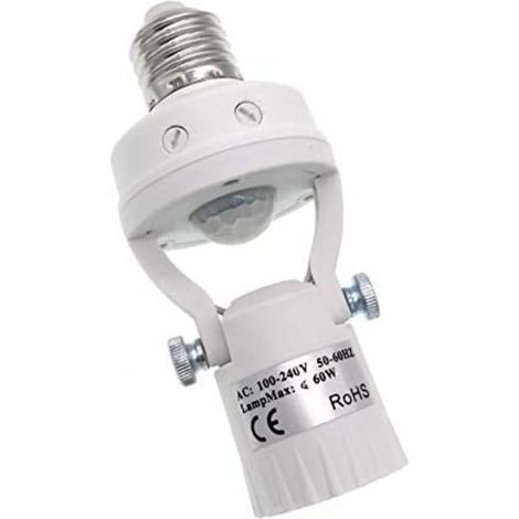 Douille de lampe à détecteur de mouvement, adaptateur de lampe à vis E27 (dimmable) (1/5)
