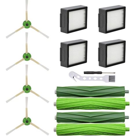 Parti di ricambio per iRobot Roomba I3 I4 I6 I7 I8 J7 E5 E6 E7 Robot Aspirapolvere: Filtro HEPA, Spazzola principale, Spazzola laterale (1/4)
