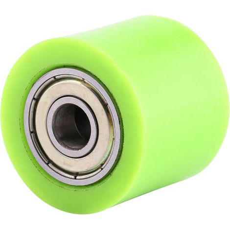 Roue de tension de chaîne de moto verte 10mm, poulie de guidage et galet coulissant pour chaîne (1/3)