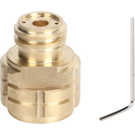 Adaptateur de Recharge de Bouteille CO2, Filetage Femelle G1/2 vers Mâle TR21-4 pour SodaStream, Soda Club (Doré) (1/5)