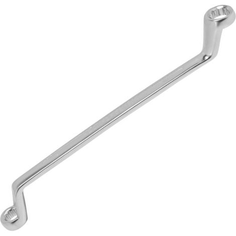 Llave de anillo acodada 8x9 mm 75° CrV (1/2)
