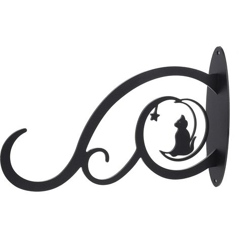 Crochet Résistant la Rouille en Acier Inoxydable Noir Suspendre Mural pour Panier à Fleurs et Pots pour Décorer Balcon et Jardin (1/5)