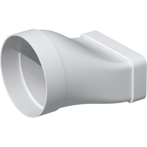 Unelvent – Manchon mixte PVC rectangulaire 40 x 220 mm – Circulaire D 80 mm – Réducteur et manchon VMC – 832102