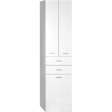Aqualine Zoja - Armoire haute Keramia Fresh avec panier, 500x1840x290 mm, blanc 51293 (1/4)