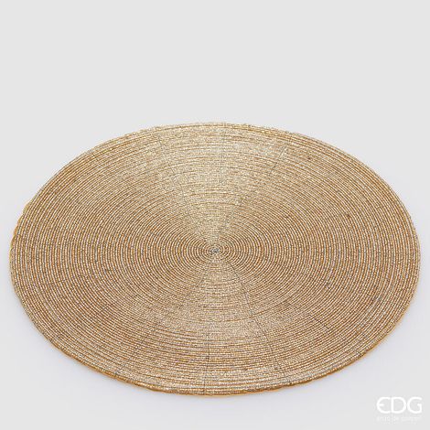 EDG Enzo De Gasperi Sottopiatto con Perline Rotondo Natale D 36 Cm Gold (1/2)