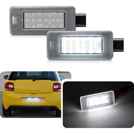 508 5008 pour C.itroën C3 C4 Cactus Picasso C5 Aircross DS3 DS5, 2x Feux de Plaque d'immatriculation LED, Canbus Plug & Play (1/5)