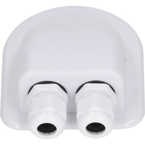 Boîte de jonction de câbles ABS étanche pour panneaux solaires, entrée de câble double pour câblage d'alimentation externe, blanche (1/5)