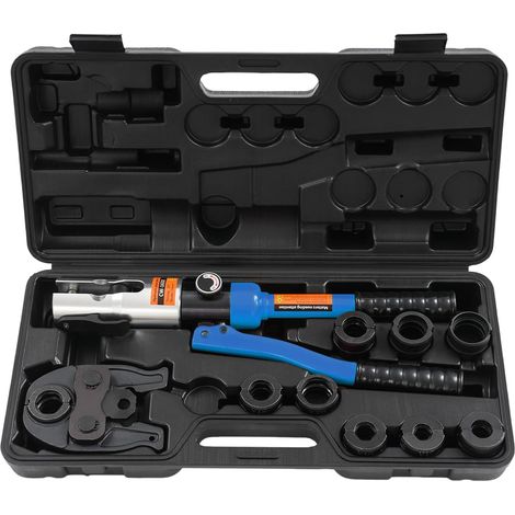 Pince à sertir professionnelle avec contour V et TH - Pince à sertir manuelle pour tube en cuivre, tube en acier inoxydable - Inserts de mâchoires V12 V15 V18 V22 V28 et TH16 TH20 TH26 TH32 (1/5)