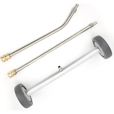 Wasserbesenreiniger mit Doppelfunktion, Unterbodenreiniger mit Hochdruckreiniger und 2 Stangen (1/5)
