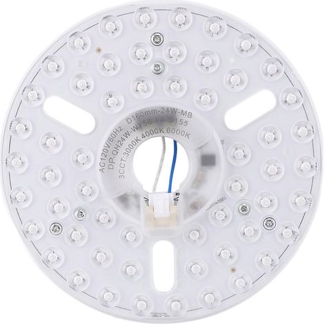 Kit d'éclairage LED magnétique 6,3 pouces pour ventilateur de plafond, 24 W, à intensité variable, 3 CCT (3000 K, 4000 K, 6000 K), panneau de remplacement pour ventilateur de plafond, 120 V (1/5)