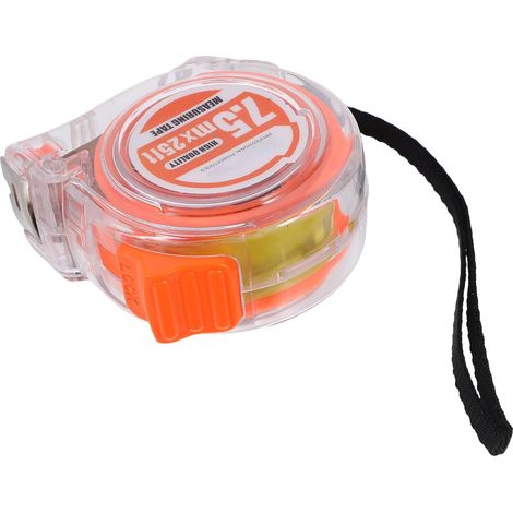 Gatuida Mètre Ruban Professionnel Acier Inoxydable et Plastique 7,5m avec Double Échelle Métrique et Impériale Ruban Rétractable Orange pour Construction et Bricolage