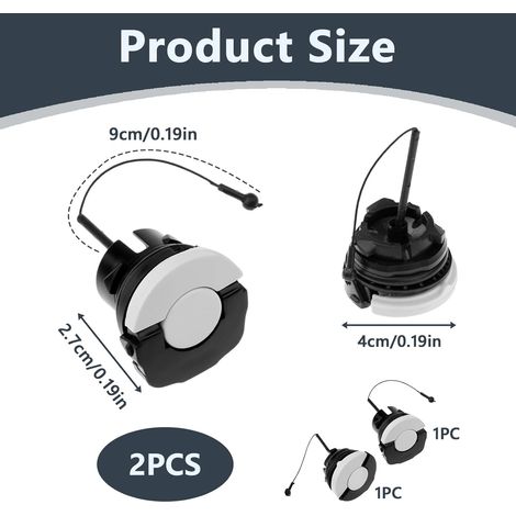 Bouchons Essence et Huile pour Tronçonneuse, Lotto di 2 Tailles Grand et Petit, Compatibili MS171, MS181, MS250, MS360, HT100, HT131 - AUTRES (1/4)