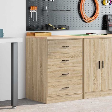 Armoire de rangement de garage-Meuble de stockage chêne sonoma 60x51x85cm bois pin 995858