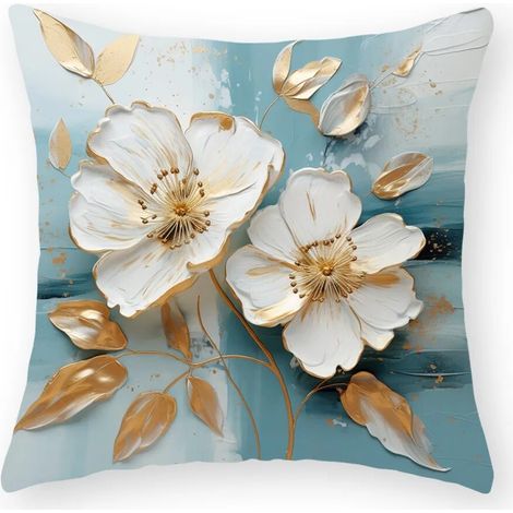 Housse De Coussin Coton Linen - Double Face - Pour Canapé Chaise Lit Voiture Intérieur Extérieur - 40x40 cm (1/5)
